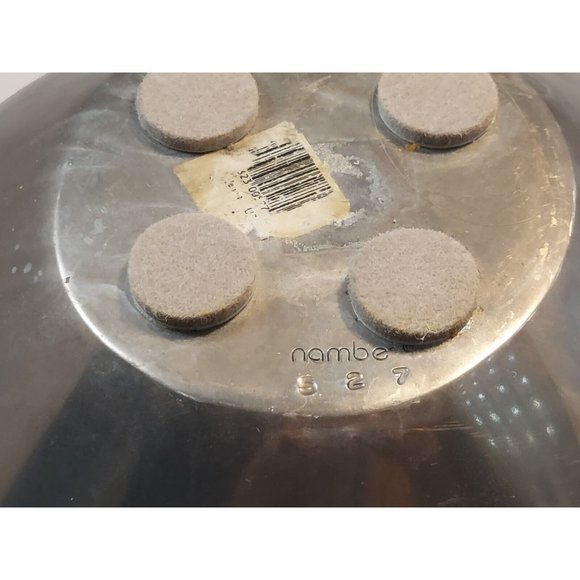 Nambe Tri-Corner Bowl 2 Qt , 9.” Dia. Handcrafted  #627 Mid Century MSRP $155 - Picture 5 of 5